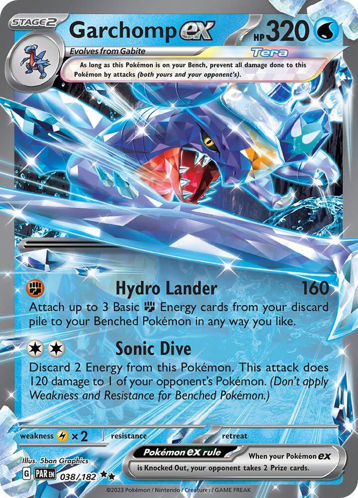 Garchomp ex (038/182) [Scarlet & Violet: Paradox Rift] (Online Only)