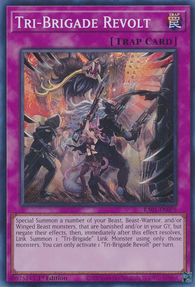 Tri-Brigade Revolt [RA01-EN079] Super Rare (ONLINE ORDER ONLY)