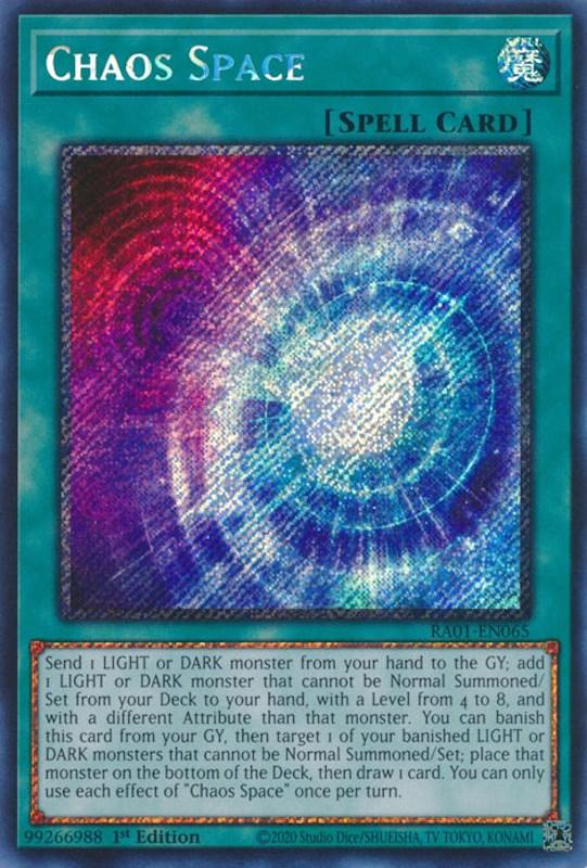 Chaos Space [RA01-EN065] Platinum Secret Rare (ONLINE ORDER ONLY)