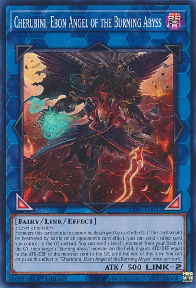 Cherubini, Ebon Angel of the Burning Abyss [RA01-EN042] Super Rare (ONLINE ORDER ONLY)