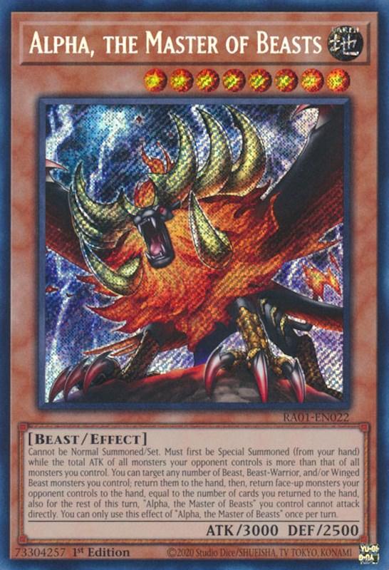 Alpha, the Master of Beasts [RA01-EN022] Secret Rare (ONLINE ORDER ONLY)