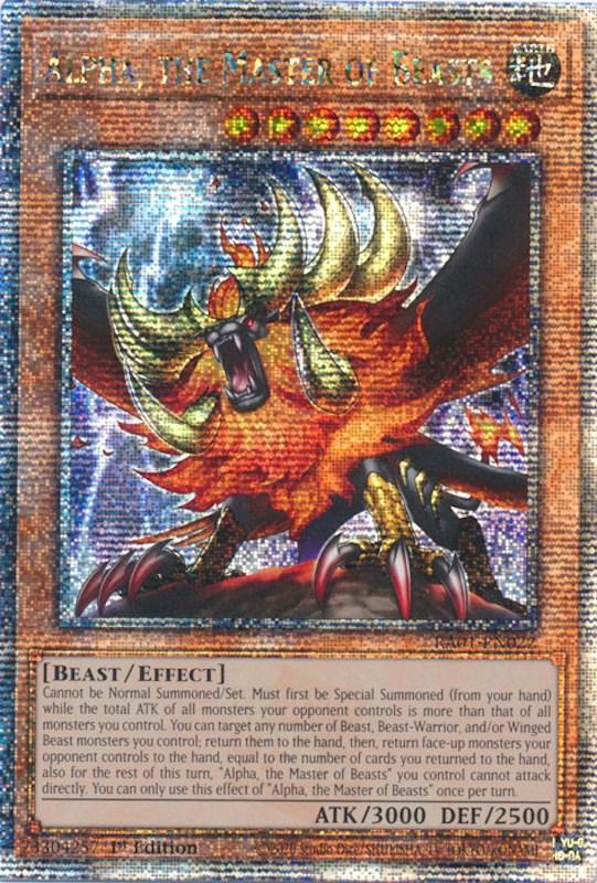 Alpha, the Master of Beasts [RA01-EN022] Quarter Century Secret Rare (ONLINE ORDER ONLY)