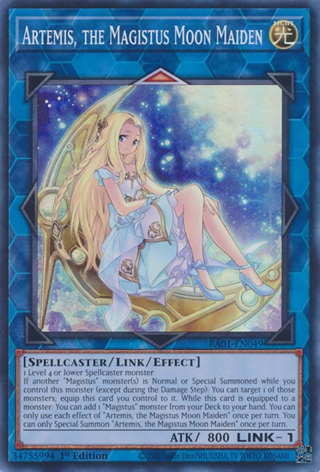 Artemis, the Magistus Moon Maiden [RA01-EN049] Super Rare (ONLINE ORDER ONLY)