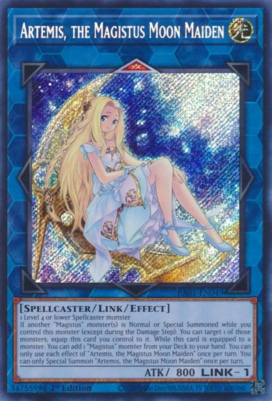 Artemis, the Magistus Moon Maiden [RA01-EN049] Secret Rare (ONLINE ORDER ONLY)