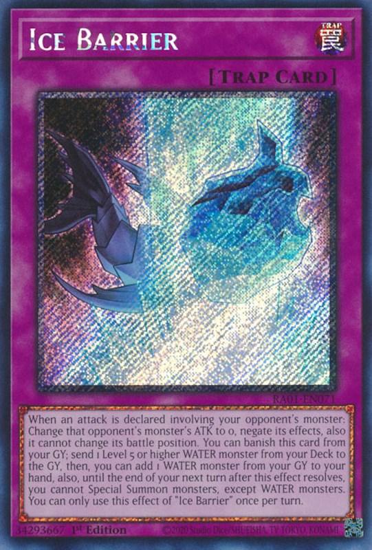 Ice Barrier [RA01-EN071] Platinum Secret Rare (ONLINE ORDER ONLY)