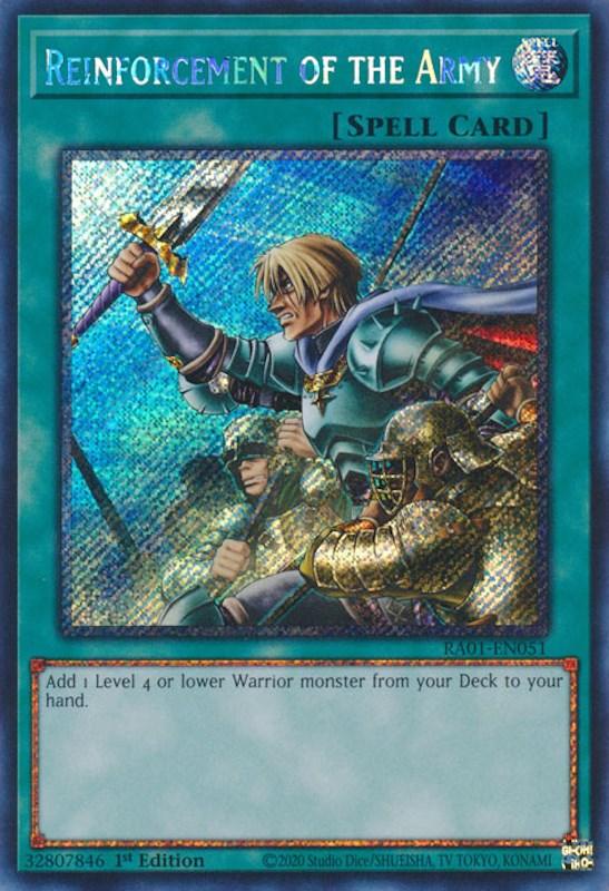 Reinforcement of the Army [RA01-EN051] Platinum Secret Rare (ONLINE ORDER ONLY)