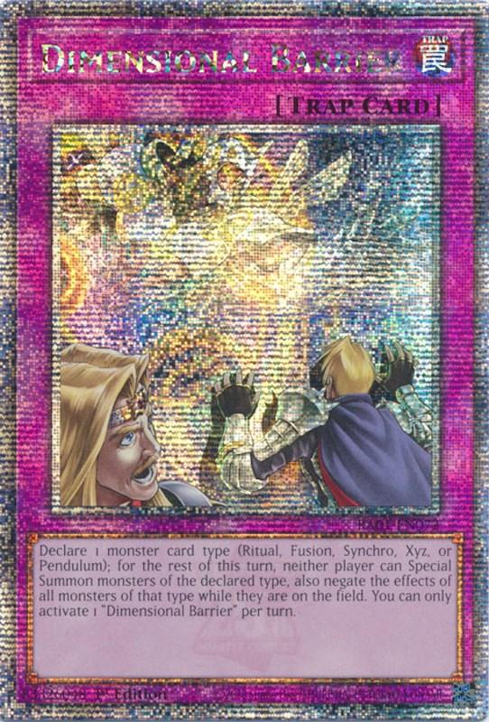 Dimensional Barrier [RA01-EN072] Quarter Century Secret Rare (ONLINE ORDER ONLY)
