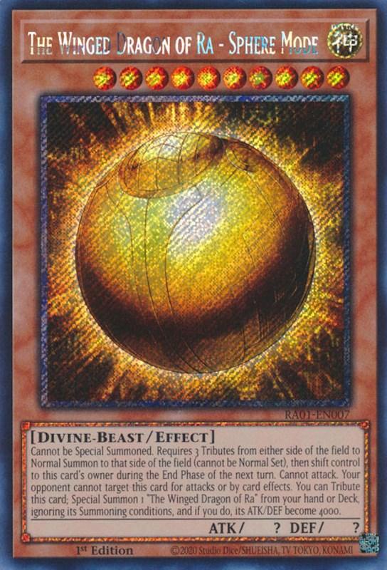 The Winged Dragon of Ra - Sphere Mode [RA01-EN007] Platinum Secret Rare (ONLINE ORDER ONLY)