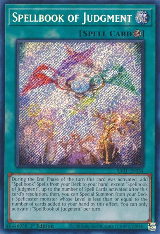 Spellbook of Judgment [RA01-EN054] Secret Rare (ONLINE ORDER ONLY)