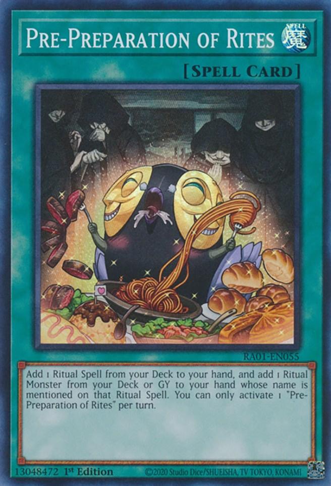 Pre-Preparation of Rites [RA01-EN055] Super Rare (ONLINE ORDER ONLY)