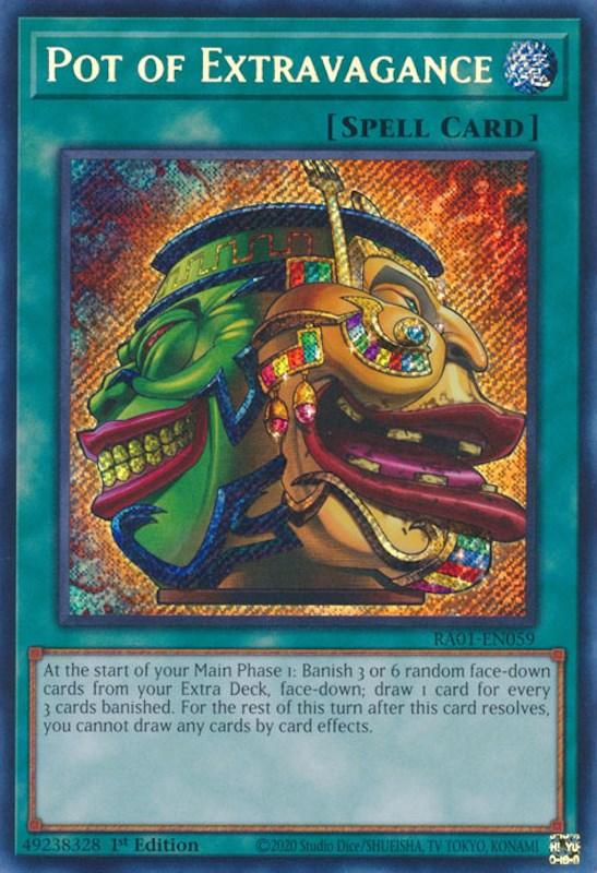 Pot of Extravagance [RA01-EN059] Secret Rare (ONLINE ORDER ONLY)