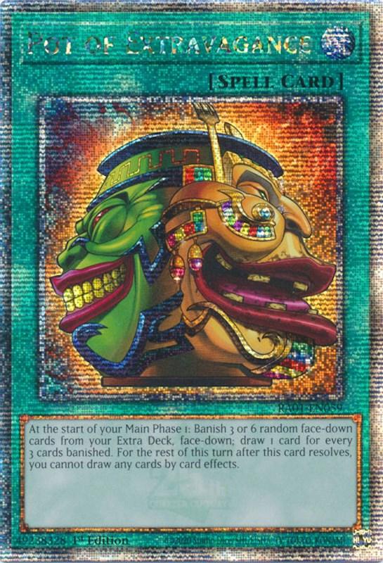 Pot of Extravagance [RA01-EN059] Quarter Century Secret Rare (ONLINE ORDER ONLY)