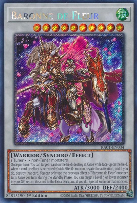 Baronne de Fleur [RA01-EN034] Platinum Secret Rare (ONLINE ORDER ONLY)