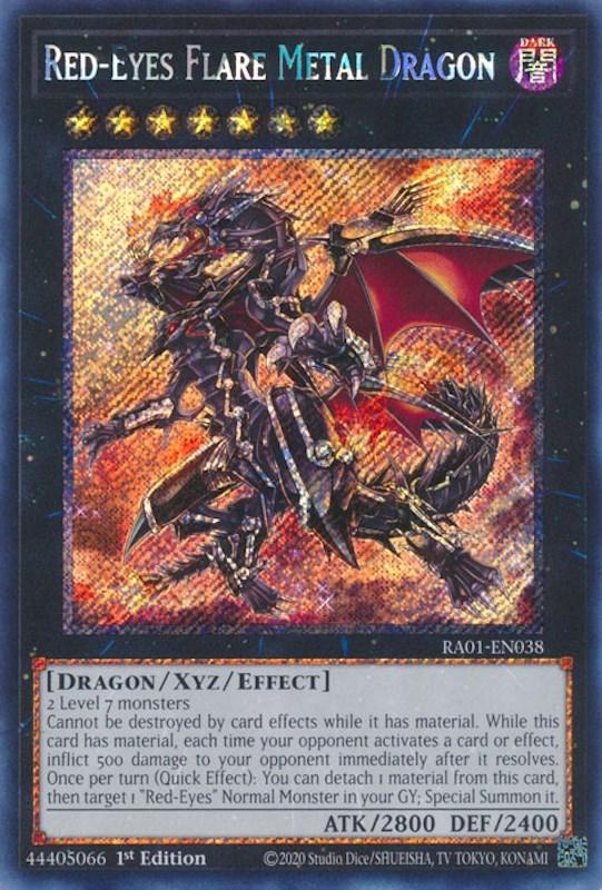 Red-Eyes Flare Metal Dragon [RA01-EN038] Platinum Secret Rare (ONLINE ORDER ONLY)