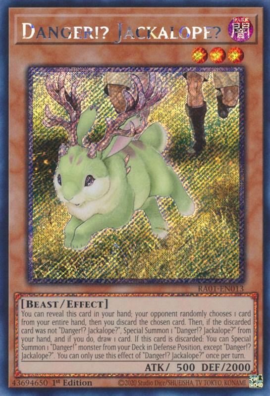 Danger!? Jackalope? [RA01-EN013] Platinum Secret Rare (ONLINE ORDER ONLY)