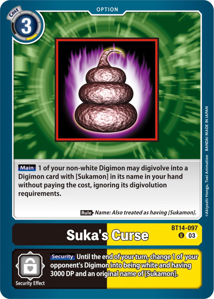 Suka's Curse [BT14-097] [Blast Ace] (ONLINE ORDER ONLY)