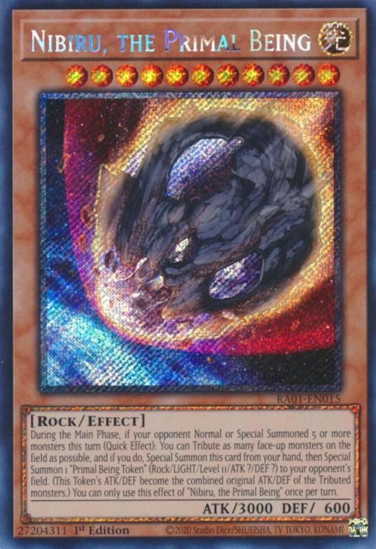 Nibiru, the Primal Being [RA01-EN015] Platinum Secret Rare (ONLINE ORDER ONLY)