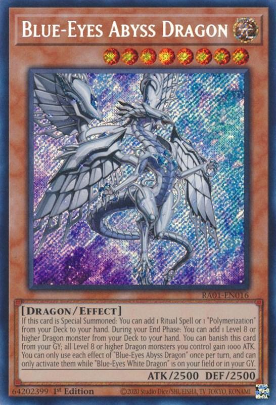 Blue-Eyes Abyss Dragon [RA01-EN016] Secret Rare (ONLINE ORDER ONLY)