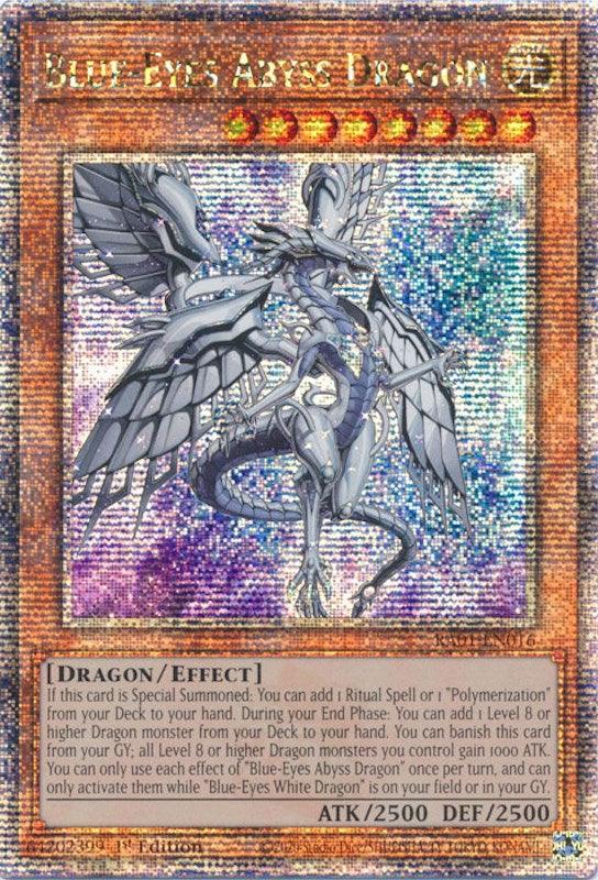 Blue-Eyes Abyss Dragon [RA01-EN016] Quarter Century Secret Rare (ONLINE ORDER ONLY)