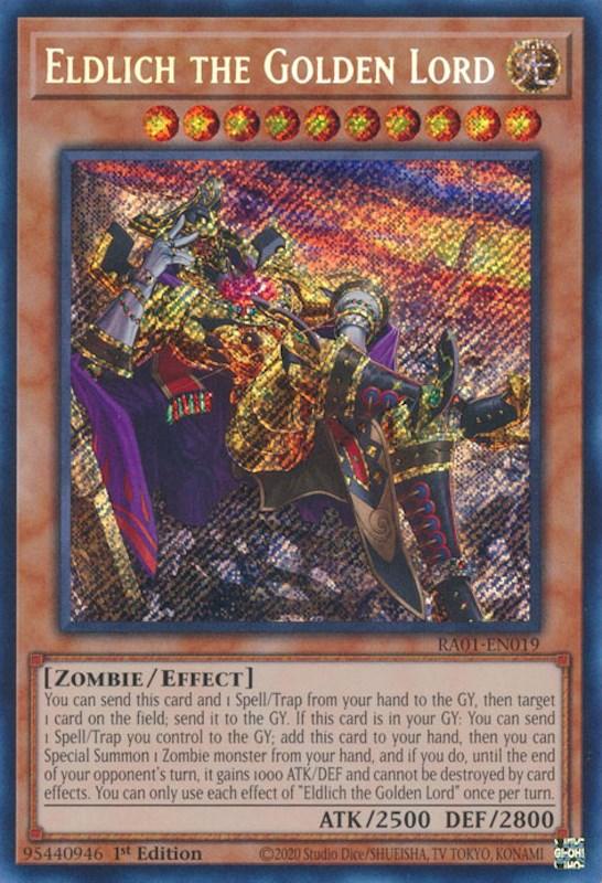 Eldlich the Golden Lord (Alternate Art) [RA01-EN019] Secret Rare (ONLINE ORDER ONLY)
