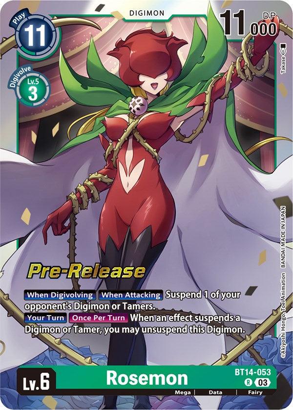 Rosemon [BT14-053] [Blast Ace Pre-Release Cards] (ONLINE ORDER ONLY)
