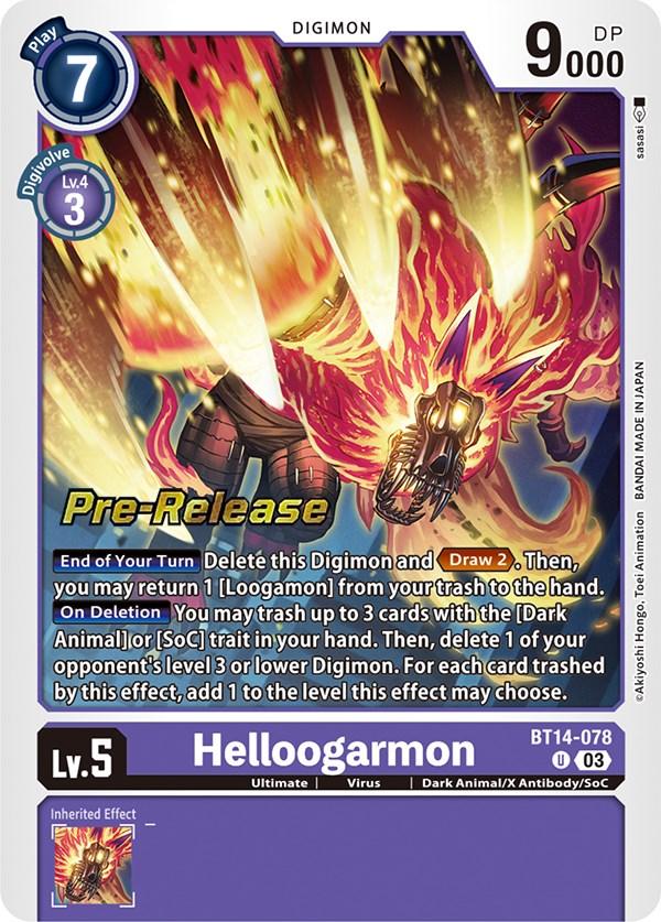 Helloogarmon [BT14-078] [Blast Ace Pre-Release Cards] (ONLINE ORDER ONLY)