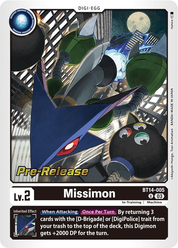 Missimon [BT14-005] [Blast Ace Pre-Release Cards] (ONLINE ORDER ONLY)