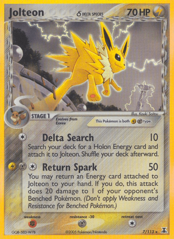 Jolteon (7/113) (Delta Species) [EX: Delta Species] (Online Only)