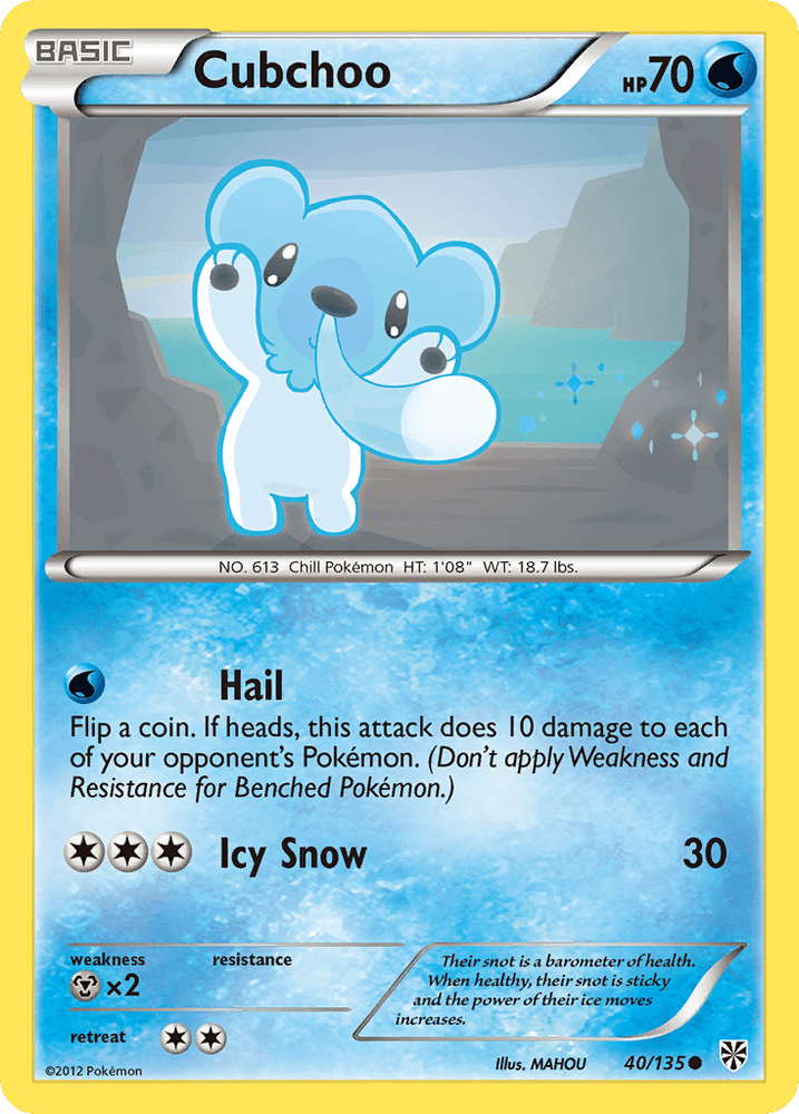 Cubchoo (40/135) [Black & White: Plasma Storm] (Online Only)