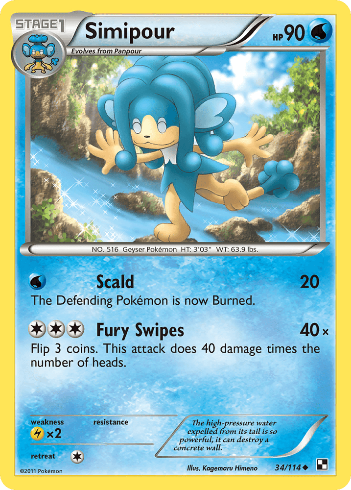 Simipour (34/114) [Black & White: Base Set] (Online Only)