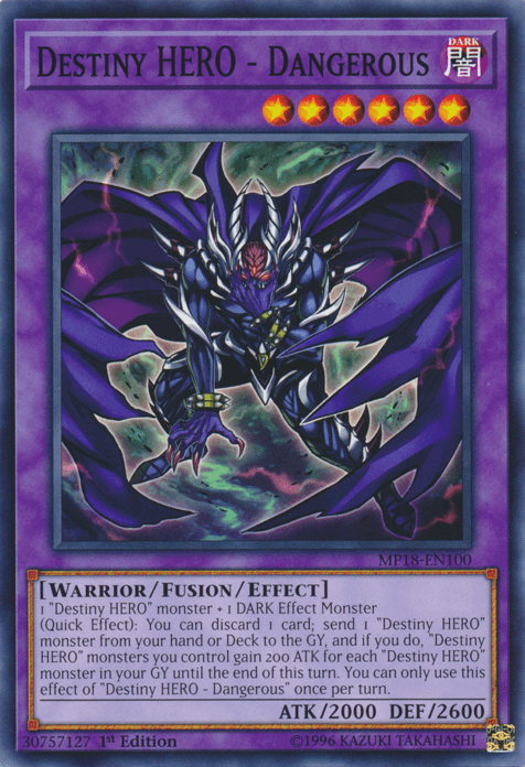 Destiny Hero - Dangerous [MP18-EN100] Common (ONLINE ORDER ONLY)