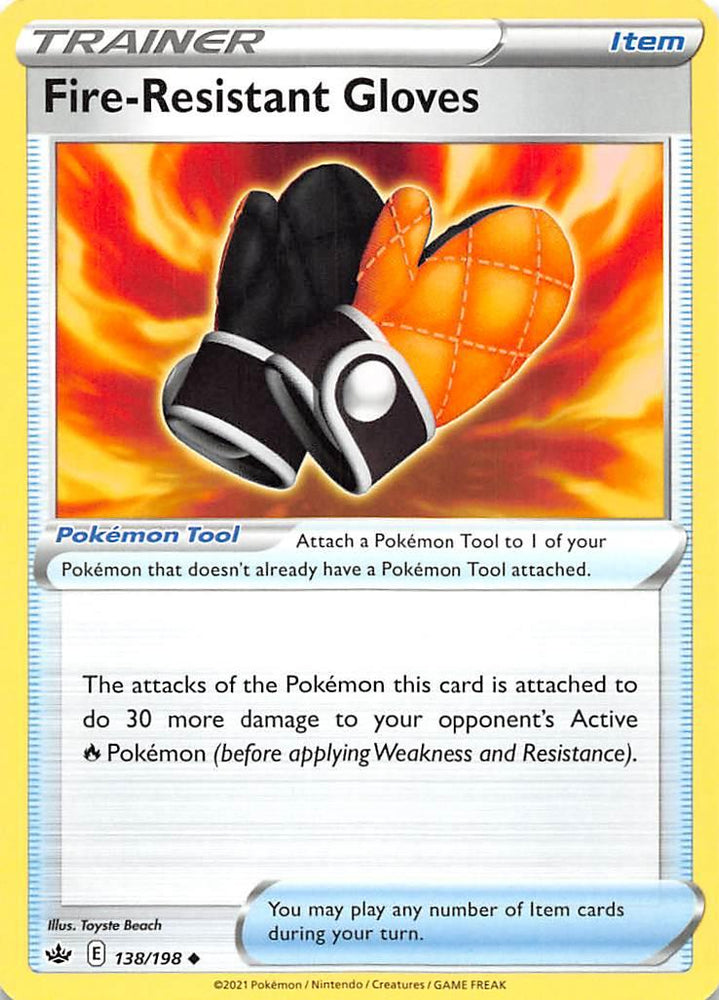 Fire-Resistant Gloves (138/198) [Sword & Shield: Chilling Reign] (Online Only)