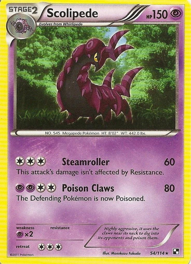 Scolipede (54/114) (Cracked Ice Holo) [Black & White: Dragons Exalted] (Online Only)