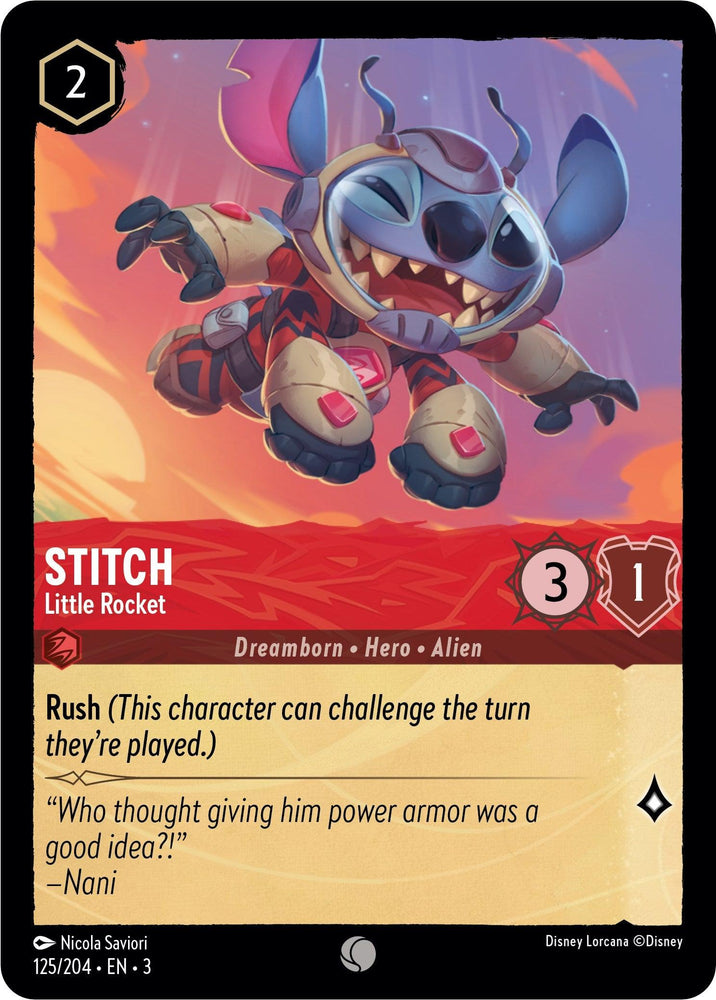 Stitch - Little Rocket (125/204) [Into the Inklands] (ONLINE ORDER ONLY)
