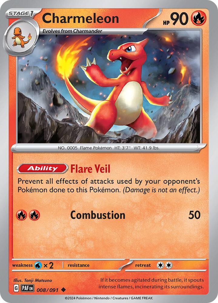 Charmeleon (008/091) [Scarlet & Violet: Paldean Fates] (Online Only)