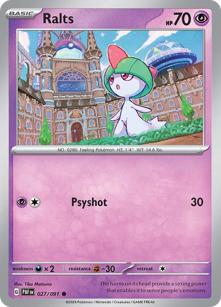 Ralts (027/091) [Scarlet & Violet: Paldean Fates] (Online Only)