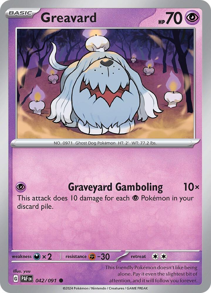 Greavard (042/091) [Scarlet & Violet: Paldean Fates] (Online Only)