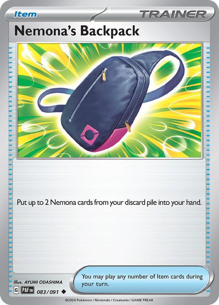 Nemona's Backpack (083/091) [Scarlet & Violet: Paldean Fates] (Online Only)