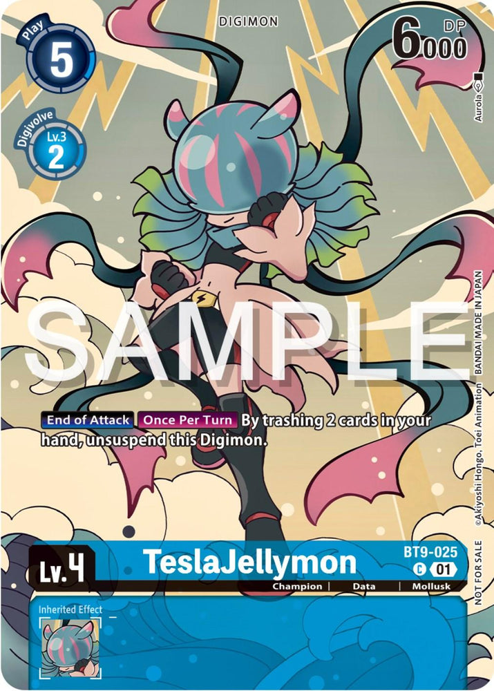 TeslaJellymon [BT9-025] (Digimon Illustration Competition Pack 2023) [X Record Promos] (ONLINE ORDER ONLY)