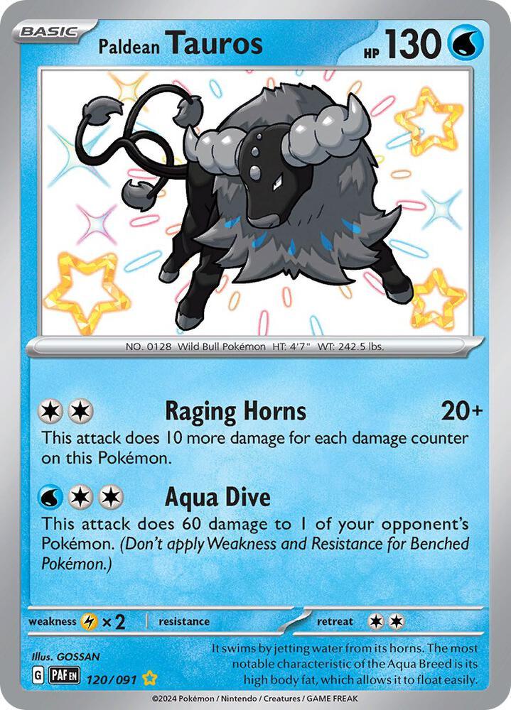 Paldean Tauros (120/091) [Scarlet & Violet: Paldean Fates] (Online Only)