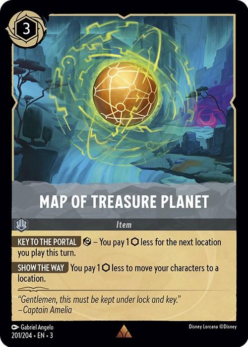 Map of Treasure Planet (201/204) [Into the Inklands] (ONLINE ORDER ONLY)