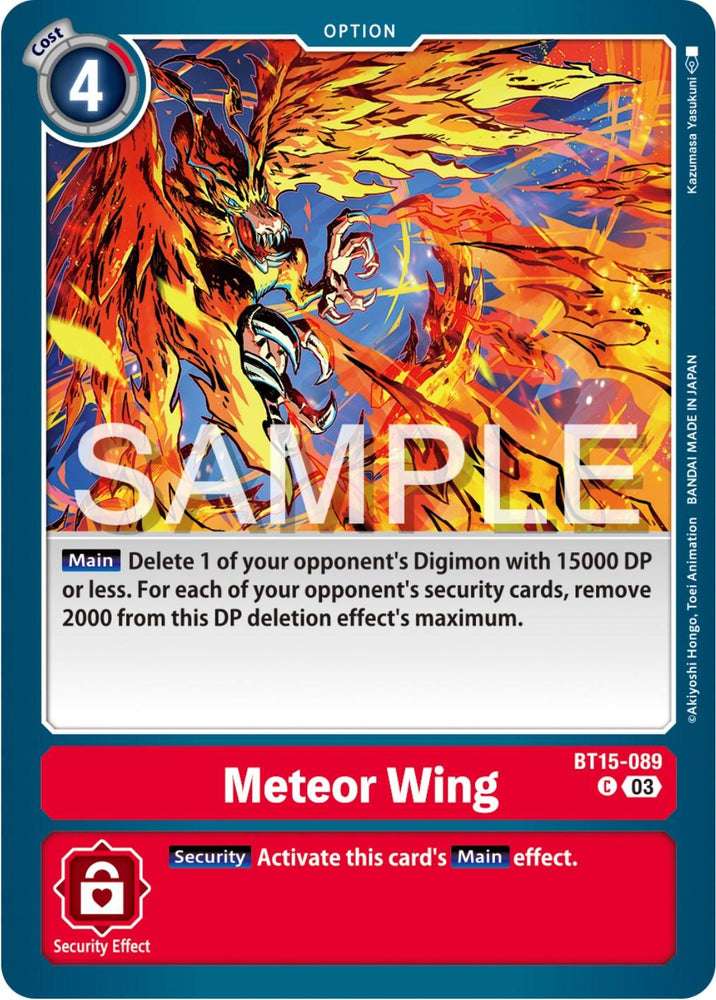 Meteor Wing [BT15-089] [Exceed Apocalypse] (ONLINE ORDER ONLY)