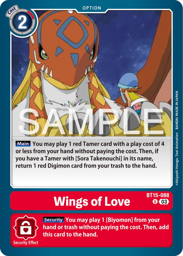 Wings of love [BT15-088] [Exceed Apocalypse] (ONLINE ORDER ONLY)