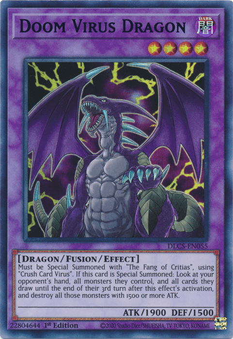 Doom Virus Dragon (Purple) [DLCS-EN055] Ultra Rare (ONLINE ORDER ONLY)