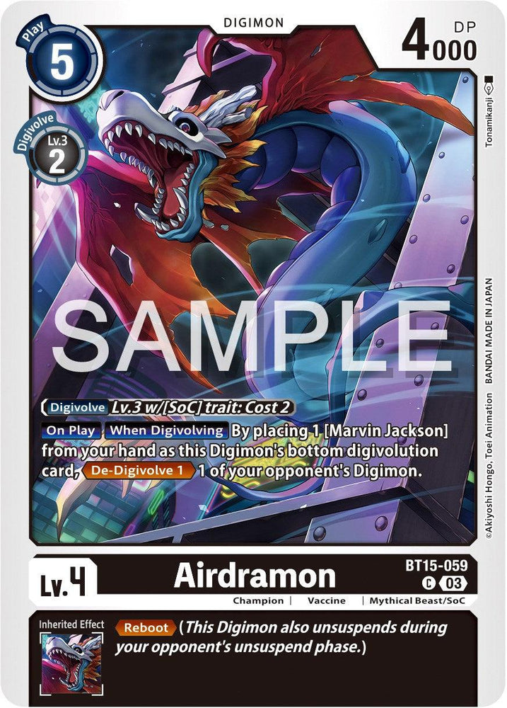 Airdramon [BT15-059] [Exceed Apocalypse] (ONLINE ORDER ONLY)