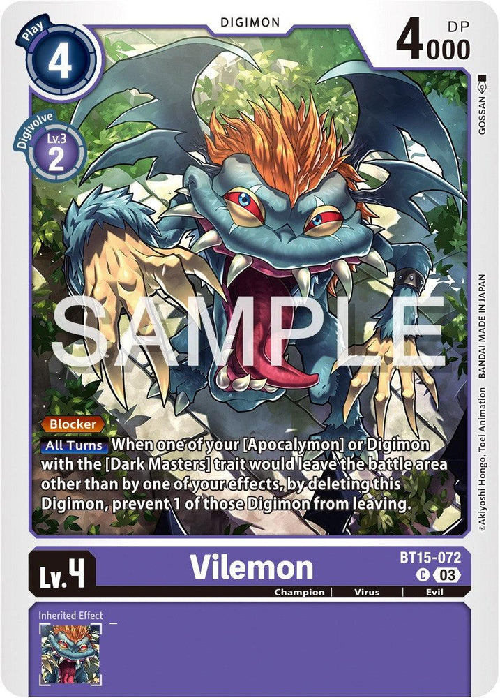 Vilemon [BT15-072] [Exceed Apocalypse] (ONLINE ORDER ONLY)