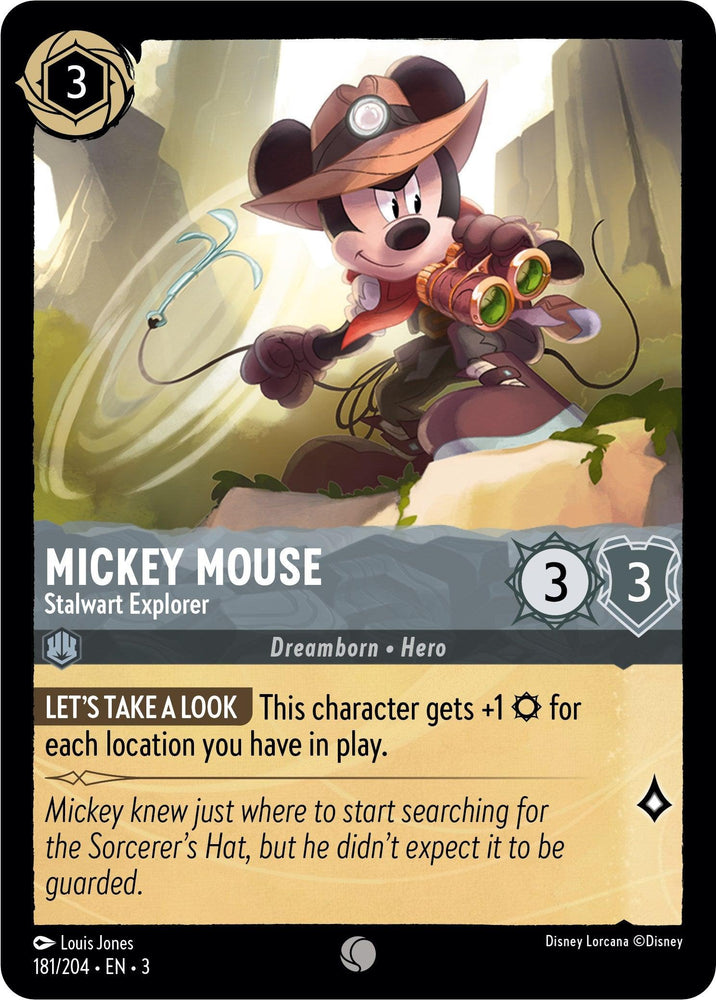 Mickey Mouse - Stalwart Explorer (181/204) [Into the Inklands] (ONLINE ORDER ONLY)