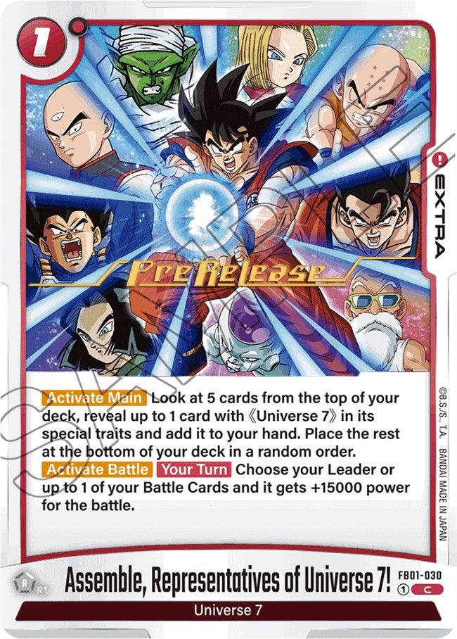 Assemble, Representatives of Universe 7! [Awakened Pulse Pre-Release Cards] (ONLINE ORDER ONLY)