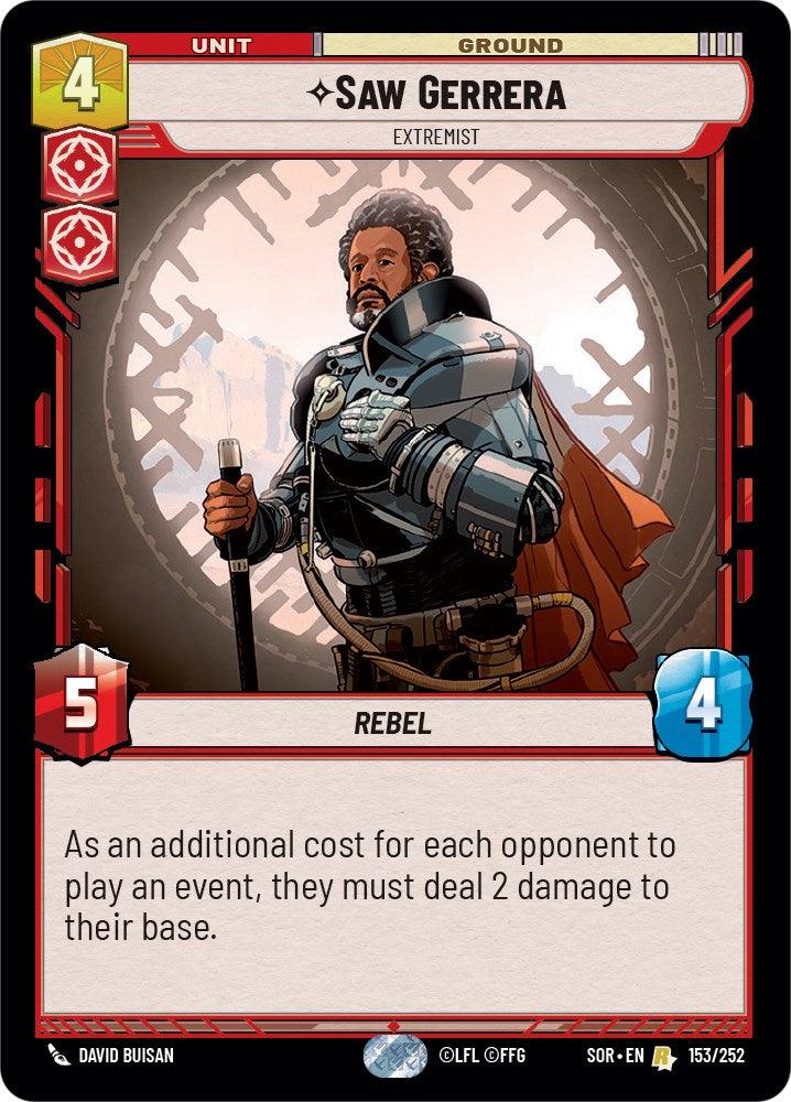 Saw Gerrera - Extremist (153/252) [Spark of Rebellion] (ONLINE ORDER ONLY)