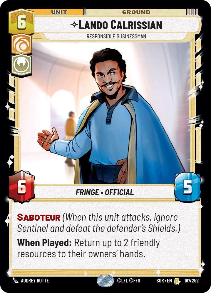 Lando Calrissian - Responsible Businessman (197/252) [Spark of Rebellion] (ONLINE ORDER ONLY)